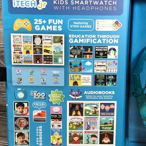 iTech Junior Boys Headphones & Smartwatch Set - Blue Shark.   Z13 - Picture 12 of 12